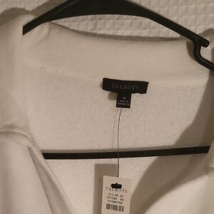 Talbots Ivory Collared Top